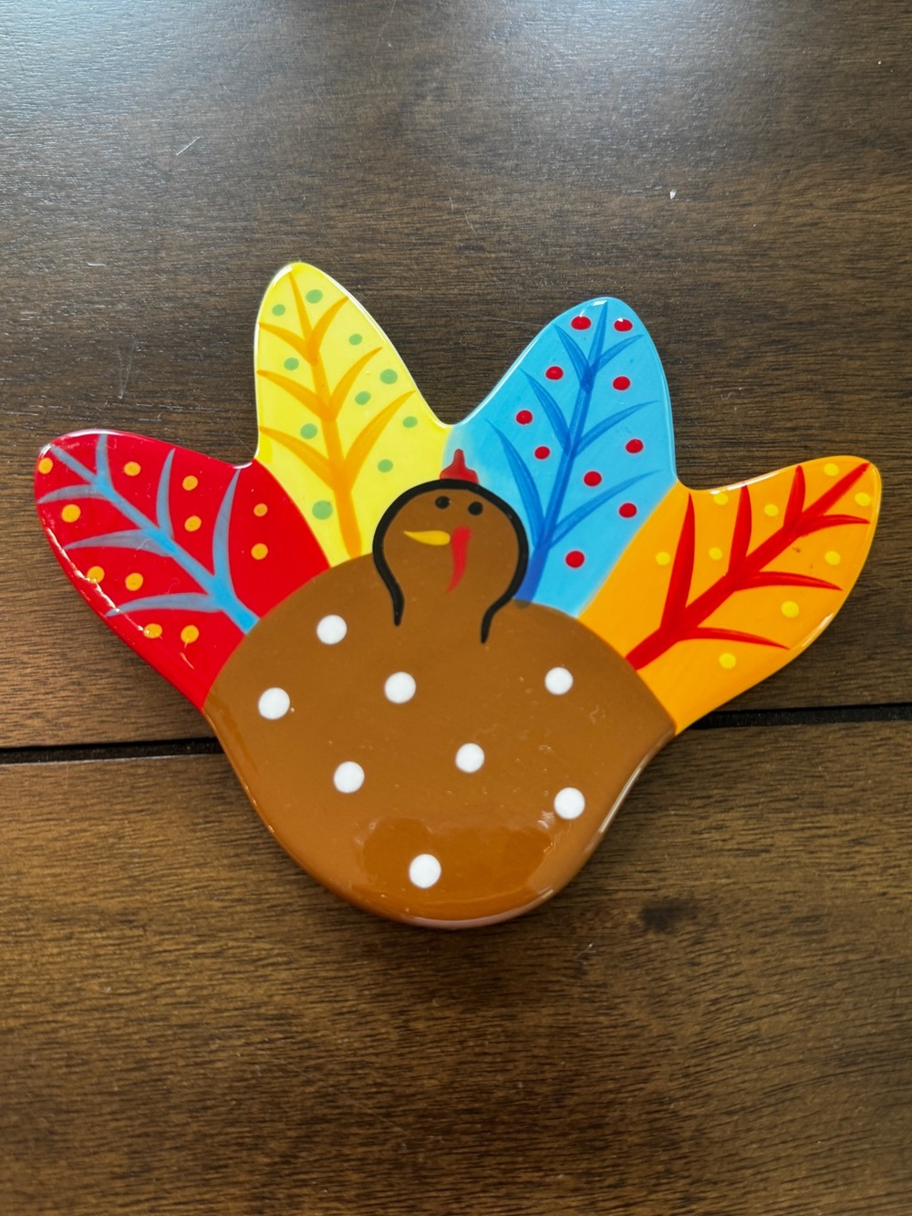 Happy Everything Mini Attachment - Colorful Ceramic Turkey